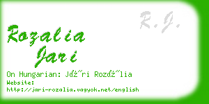 rozalia jari business card